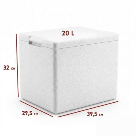 Termobox styrobox pudełko styropianowe na żywność 39.5x29.5x30 cm TB260