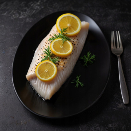 Halibut filet porcje bez skóry - mrożony, bezpieczny, gotowy do użycia | O-fish.pl